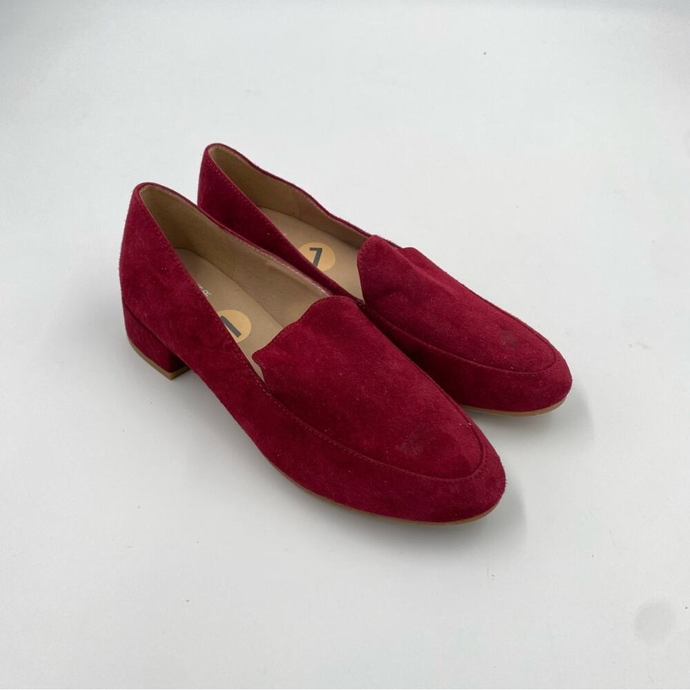 Eileen Fisher Elan Suede Loafers in Deep Claret Size 7‎ - Picture 4 of 7